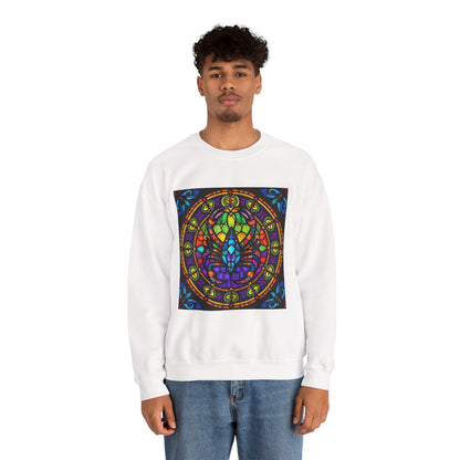 Unisex Heavy Blend™ Crewneck Sweatshirt, Glass 1, Scorpio Zodiac Design