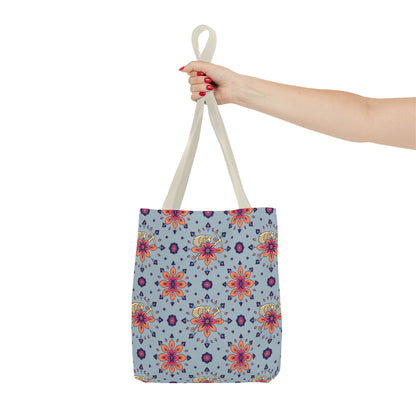 Tote Bag, (AOP), Sagittarius, Zodiac v1, Flower Pattern