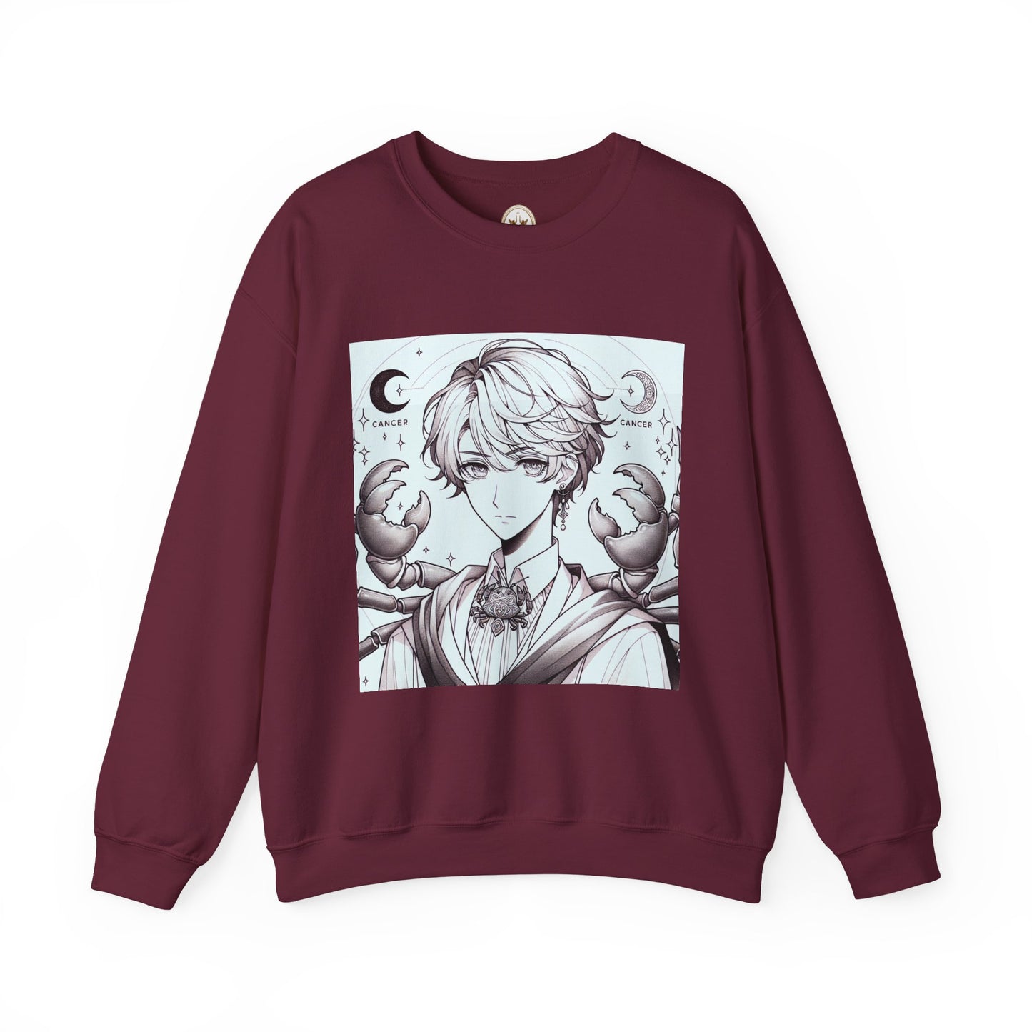 Unisex Heavy Blend™ Crewneck Sweatshirt,Two Moon, Cancer Zodiac Design