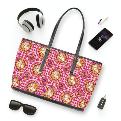 Leather Shoulder Bag, Capricorn, Zodiac, Flower Pattern