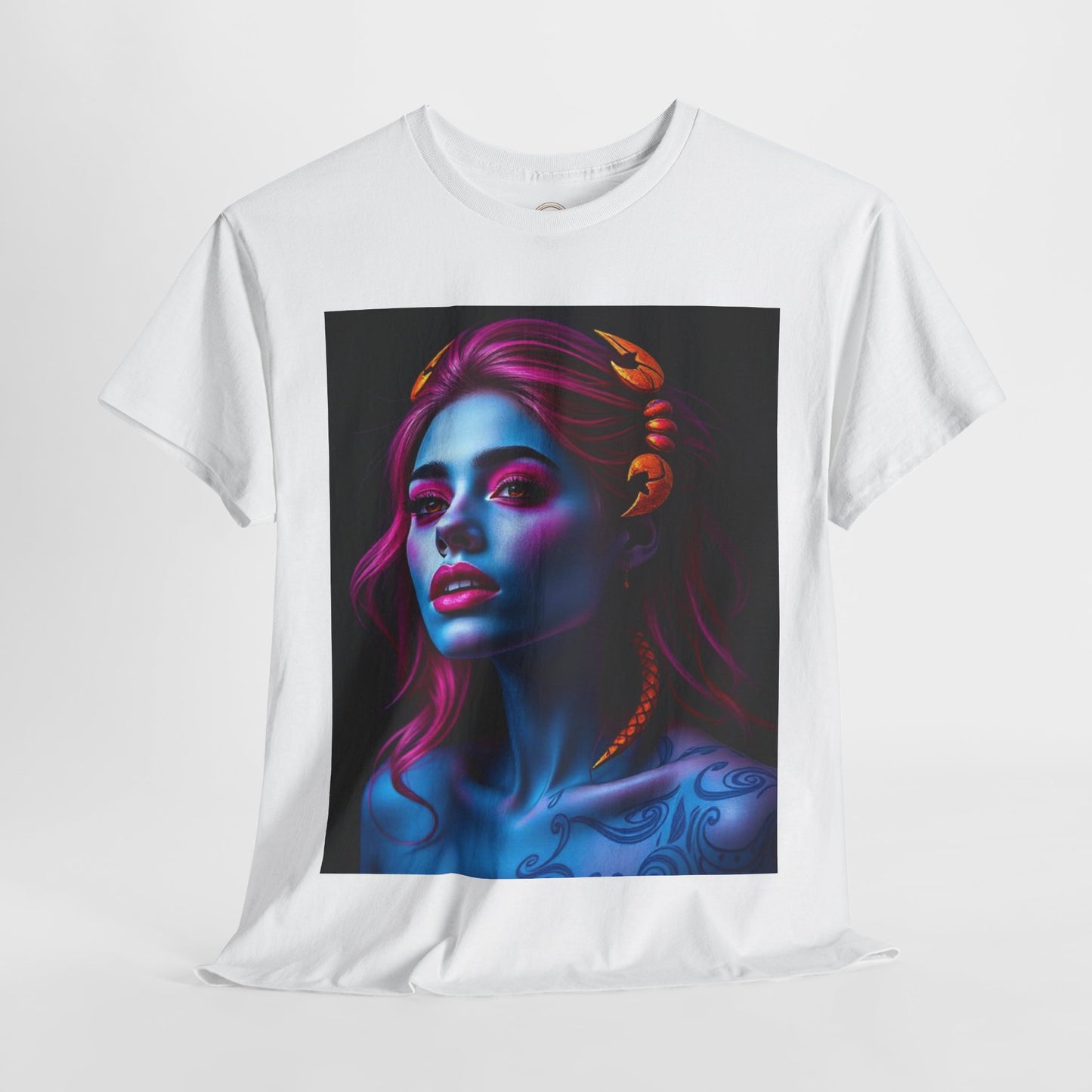 Unisex Heavy Cotton T-Shirt, Scorpio, Zodiac, Sexy Art