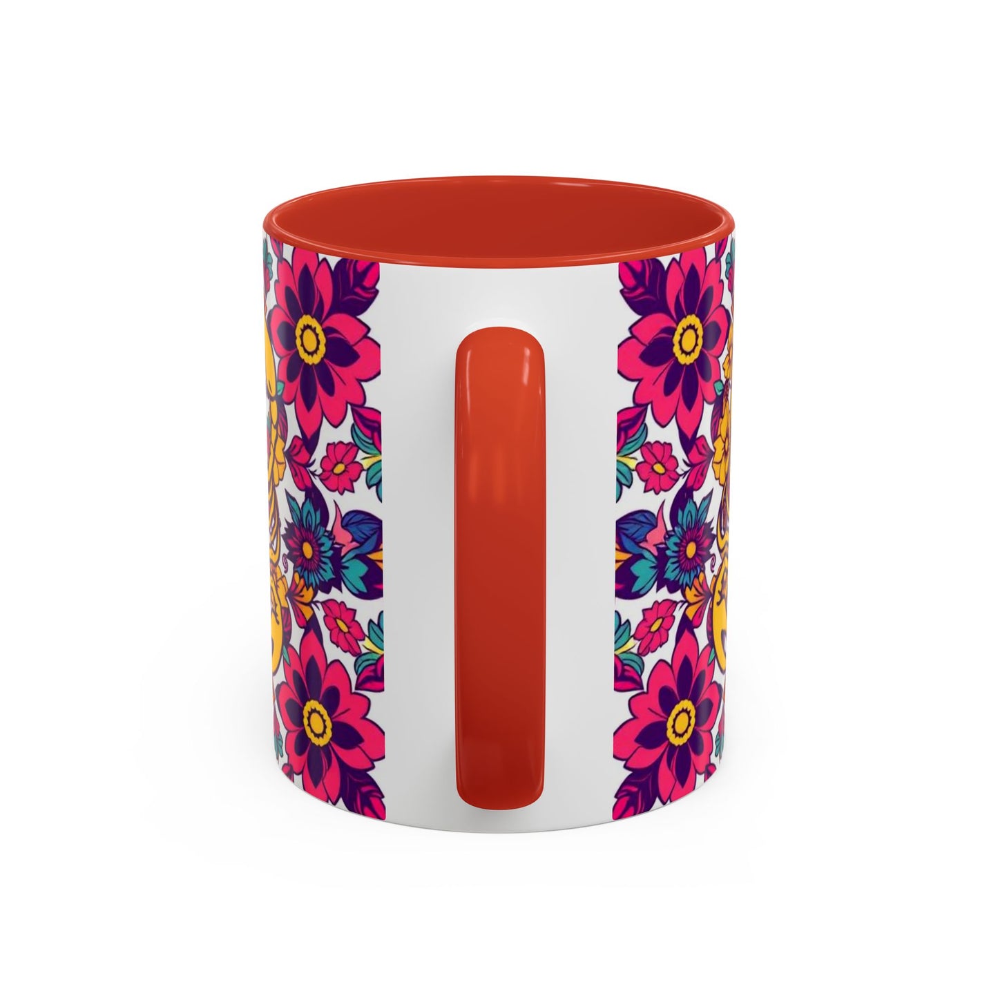 Accent Coffee Mug, Scorpio, Zodiac v2. Flower Pattern, (11, 15oz)