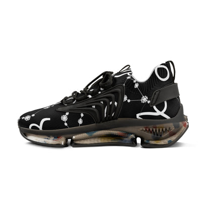 Men's Mesh Sneakers, Capricorn Zodiac Sign, AOP, Black