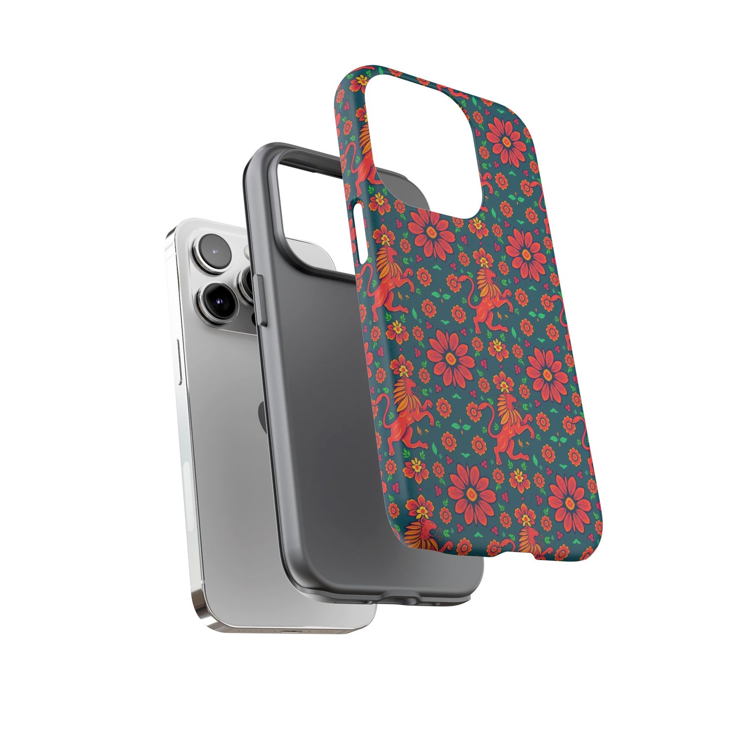 Tough Cases, Leo, Zodiac v2, Flower Pattern