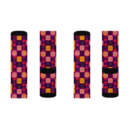 Sublimation Socks, Libra, Zodiac v1, Shapes Pattern