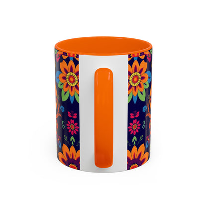 Accent Coffee Mug, Cancer, Zodiac, Flower Pattern, (11, 15oz)