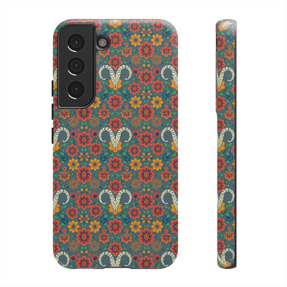 Tough Cases, Aries, Zodiac v3, Flower Pattern