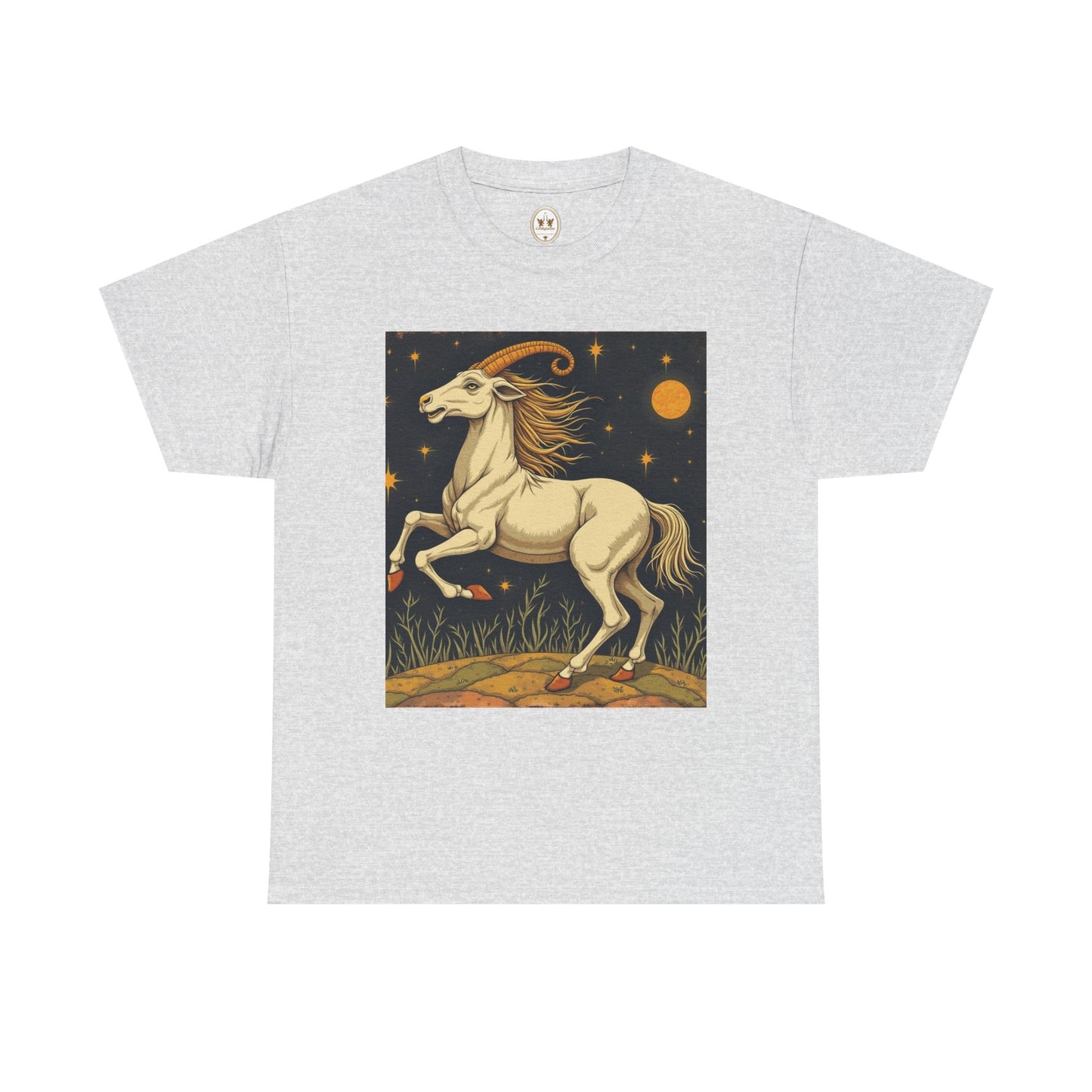 Unisex Heavy Cotton T-Shirt, Aries Animal, Zodiac Design
