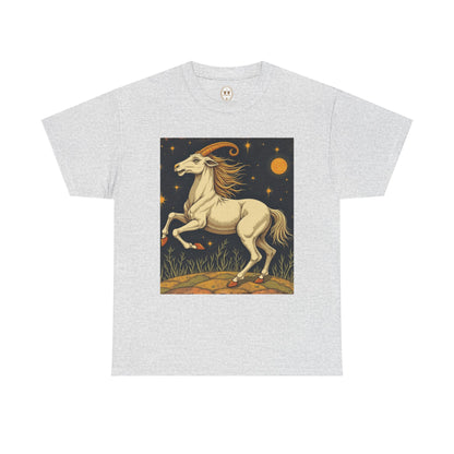 Unisex Heavy Cotton T-Shirt, Aries Animal, Zodiac Design