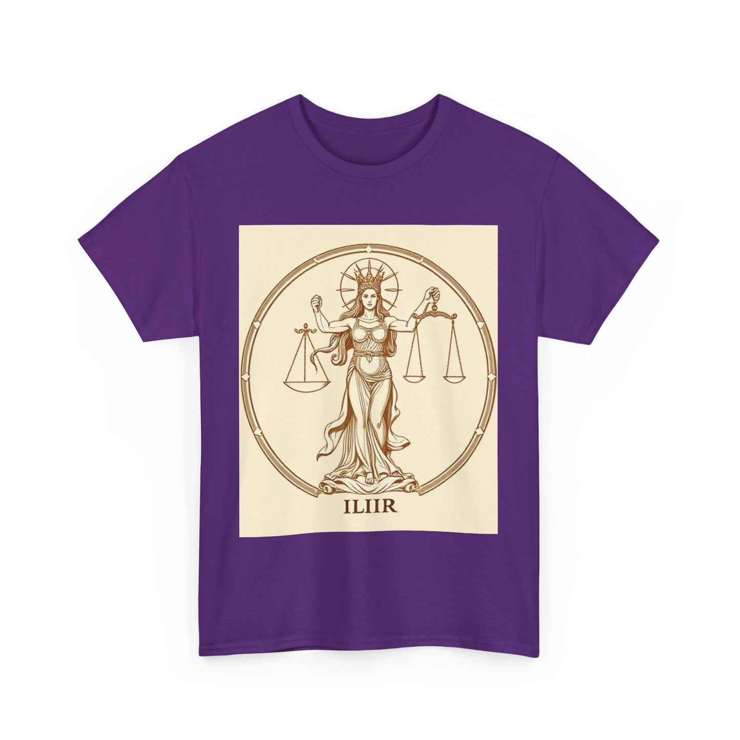 Unisex Heavy Cotton T-Shirt, Libra Goddess v1, Zodiac Design