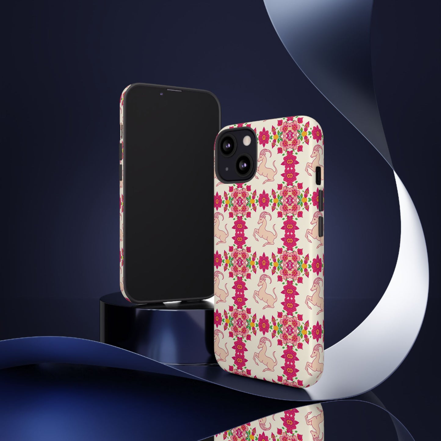 Tough Cases, Capricorn, Zodiac v3, Flower Pattern