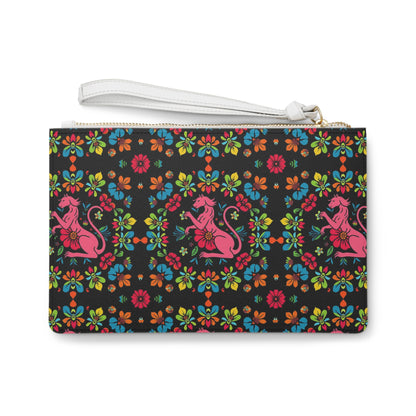 Clutch Bag, Virgo, Zodiac v3, Flower Pattern