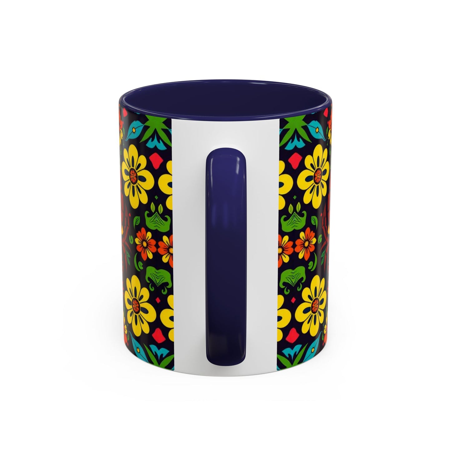 Accent Coffee Mug, Cancer, Zodiac v2, Flower Pattern, (11, 15oz)