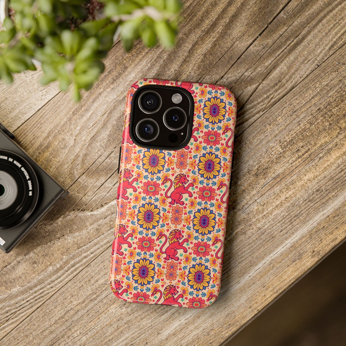 Tough Cases, Leo, Zodiac v1, Flower Pattern
