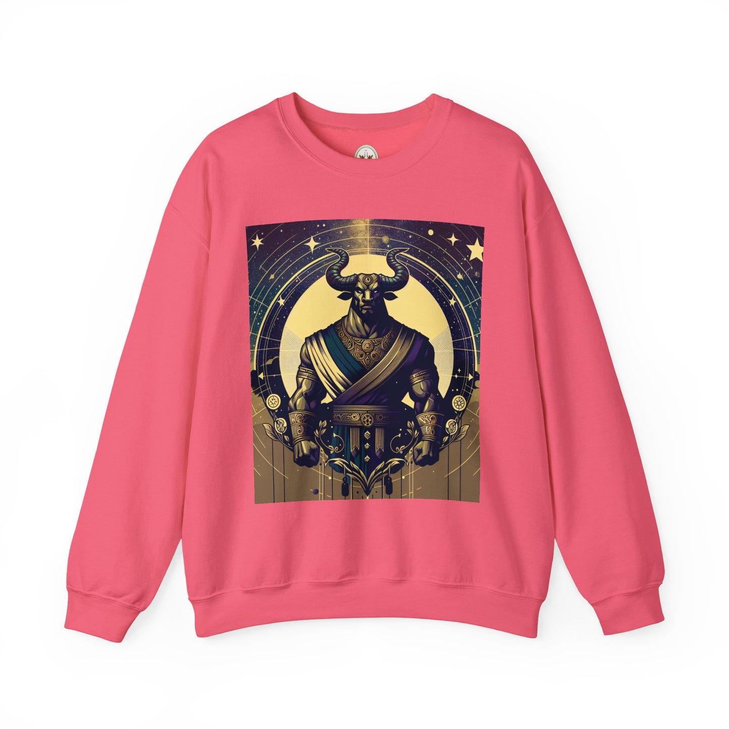 Unisex Heavy Blend™ Crewneck Sweatshirt, Minotaur, Taurus Zodiac Design