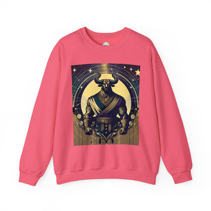 Unisex Heavy Blend™ Crewneck Sweatshirt, Minotaur, Taurus Zodiac Design