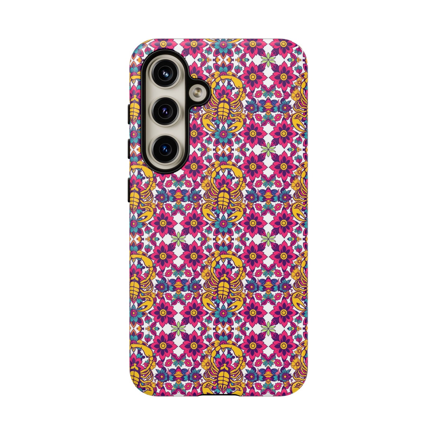 Tough Cases, Scorpio, Zodiac v2, Flower Pattern