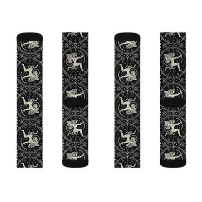 Sublimation Socks, Sagittarius, Zodiac, Pattern