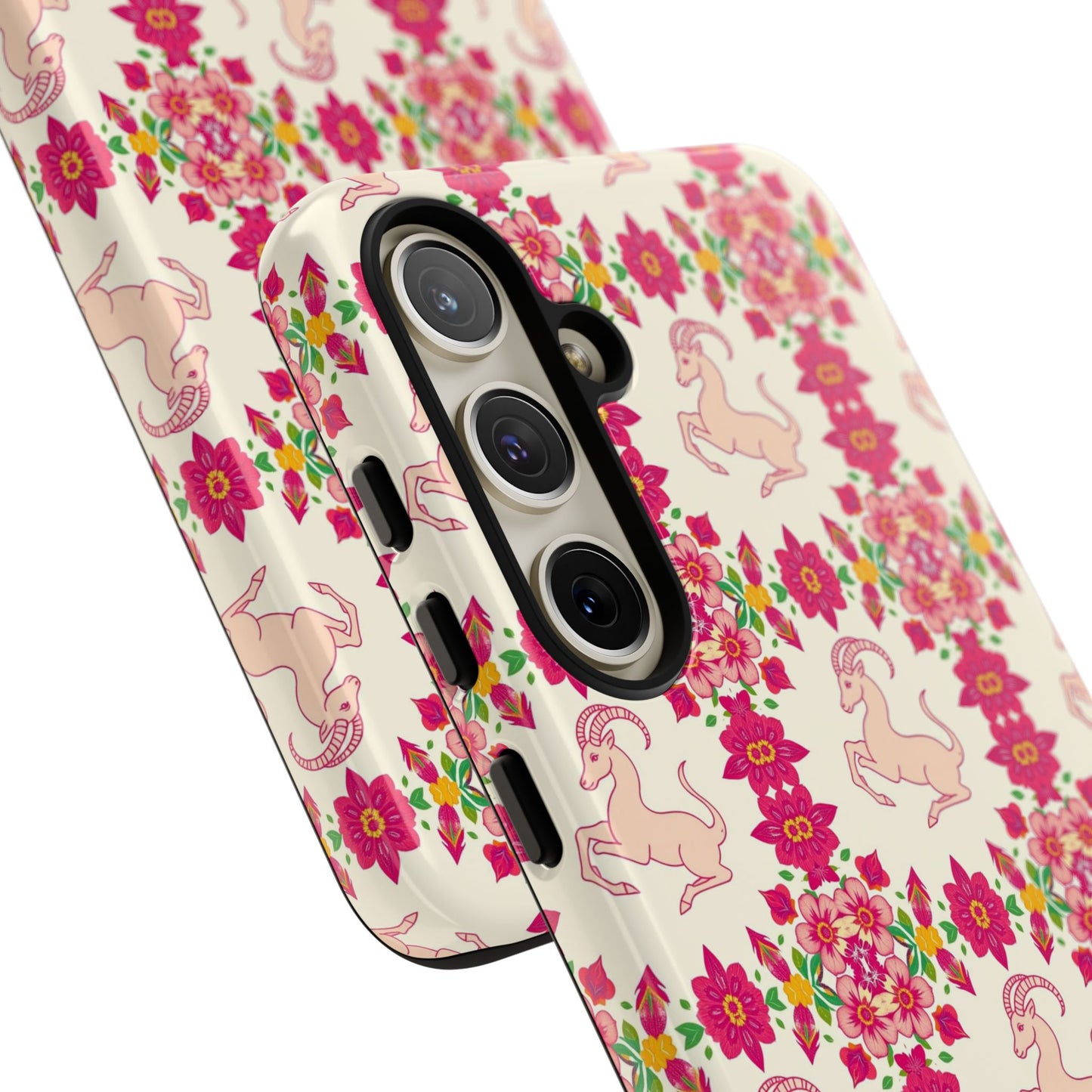 Tough Cases, Capricorn, Zodiac v3, Flower Pattern