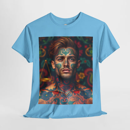 Unisex Heavy Cotton T-Shirt, Libra, Zodiac, Sexy Art