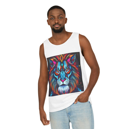 Unisex Garment-Dyed, Tank Top, Leo, Pop Art v1, 100% US cotton