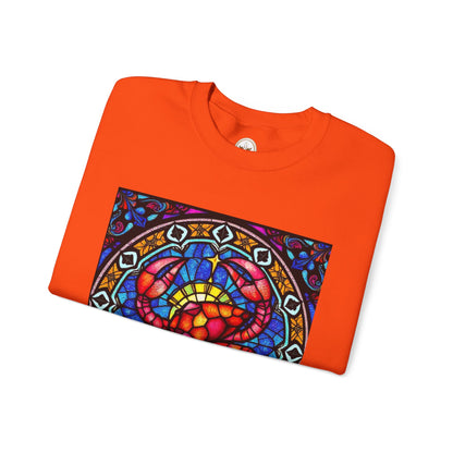 Unisex Heavy Blend™ Crewneck Sweatshirt, Glass 1, Cancer Zodiac Design