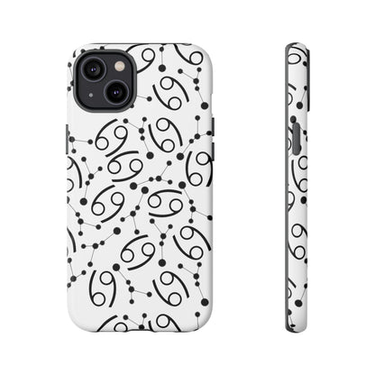 Tough Cases with the Cancer Zodiac sign for iPhone, Samsung Galaxy, and Google Pixel devices