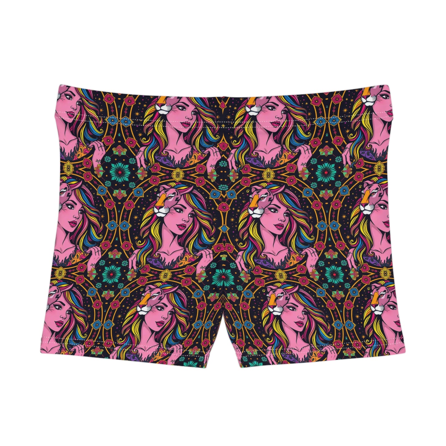 Women's Shorts, (AOP), Leo, Zodiac v1, Sexy Pattern
