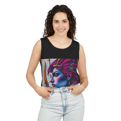 Unisex Garment-Dyed, Tank Top, Sagittarius Design, Pop Art, 100% US cotton