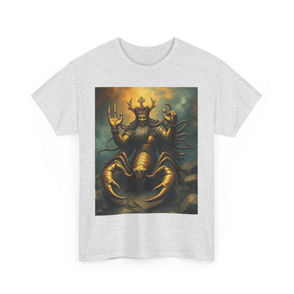 Unisex Heavy Cotton T-Shirt, Desert Scorpio King v1, Zodiac Design
