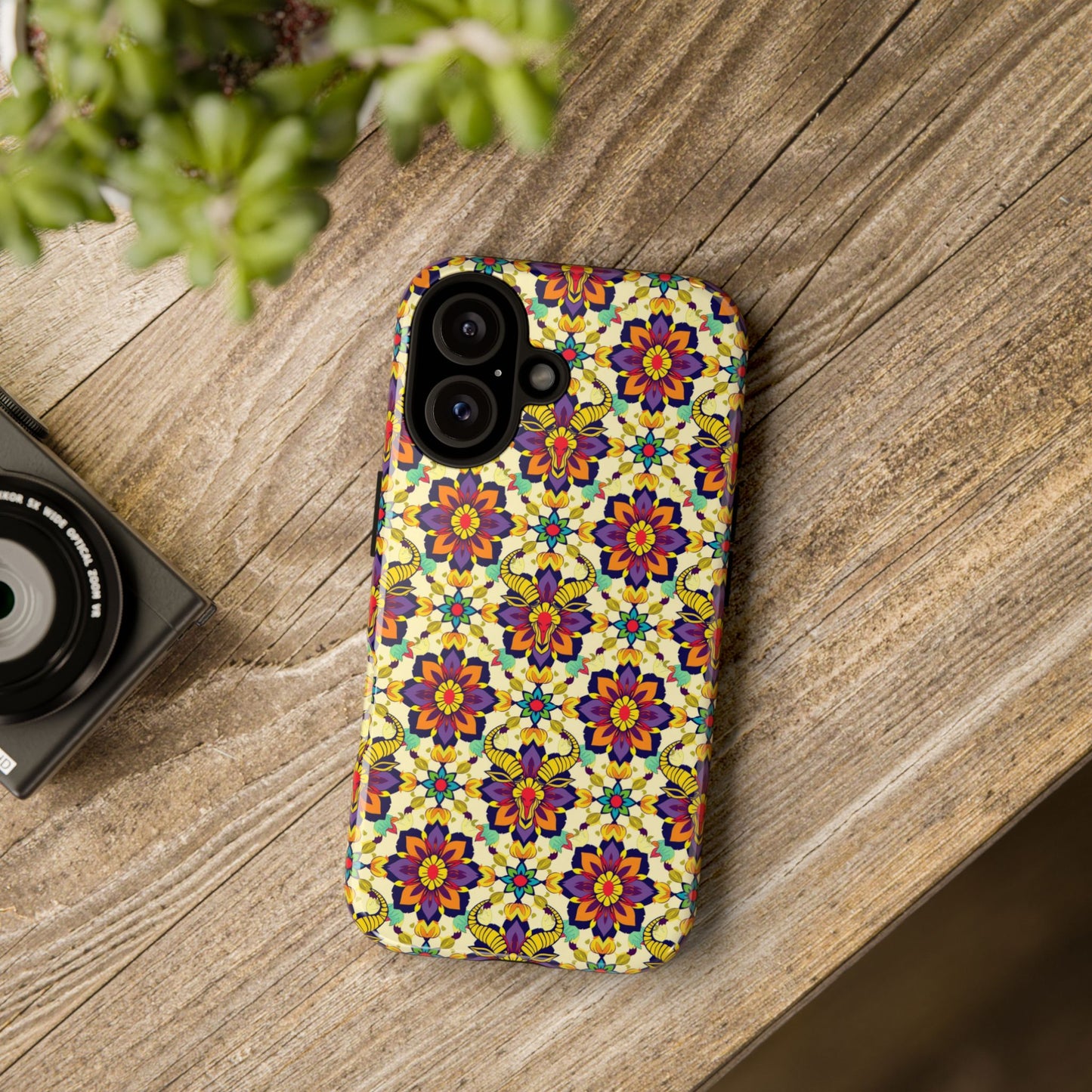 Tough Cases, Taurus, Zodiac v1, Flower Pattern
