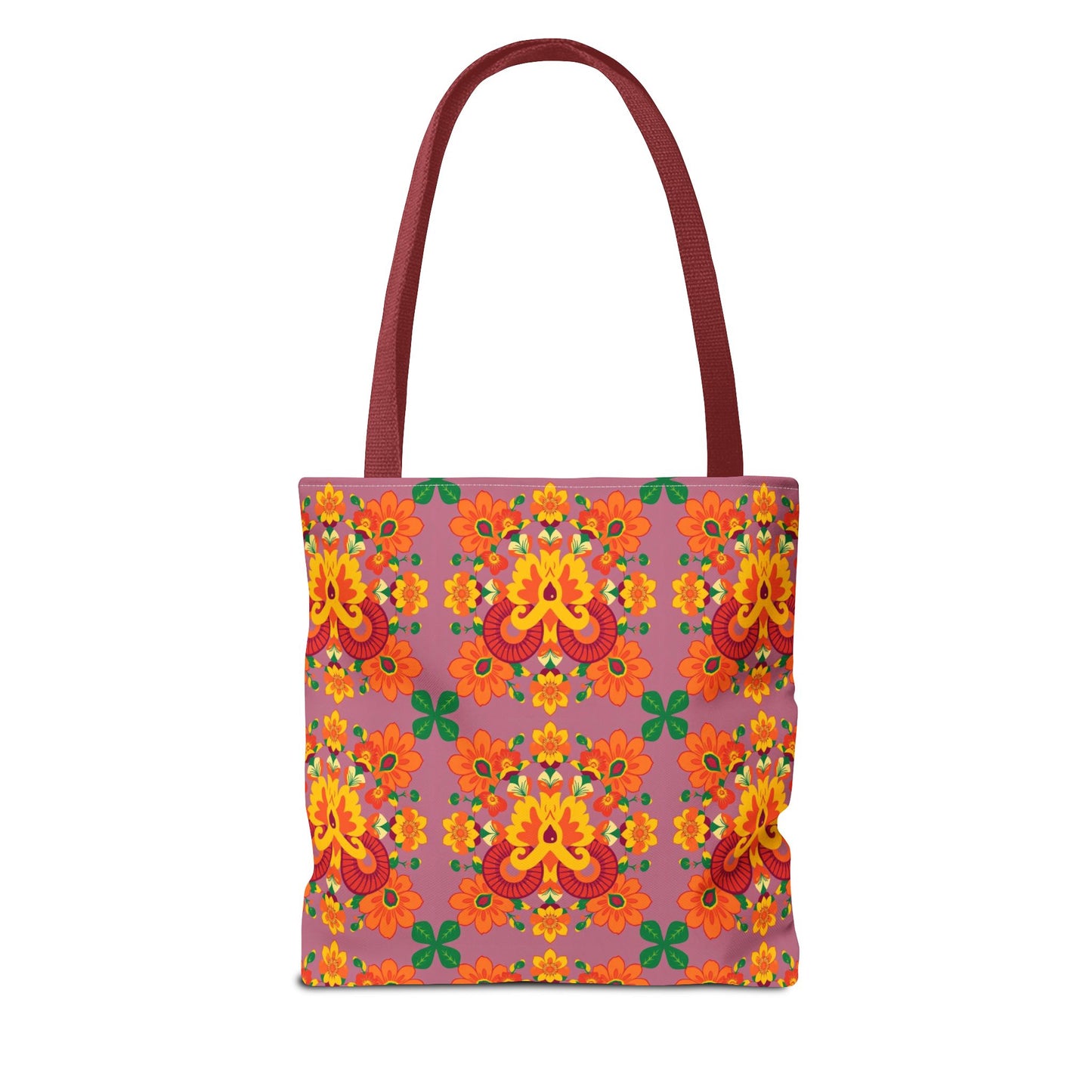 Tote Bag (AOP), Aries, Zodiac v1, Flower Pattern