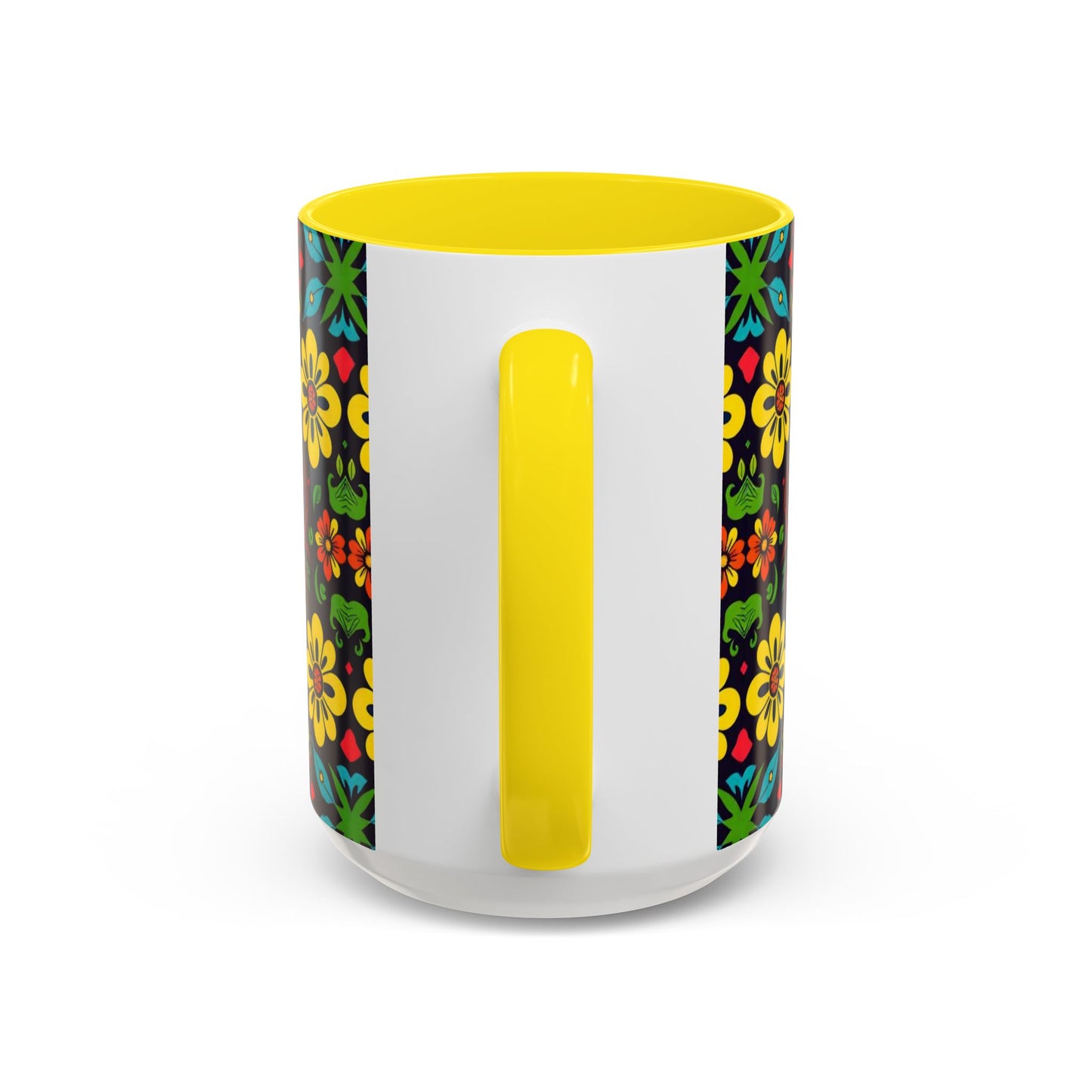 Accent Coffee Mug, Cancer, Zodiac v2, Flower Pattern, (11, 15oz)