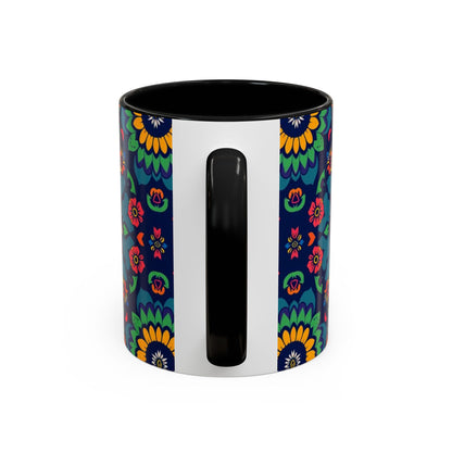 Accent Coffee Mug, Capricorn, Zodiac, Flower Pattern, (11, 15oz)