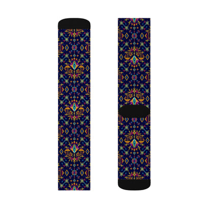 Sublimation Socks, Libra, Zodiac v1, Jewel Pattern