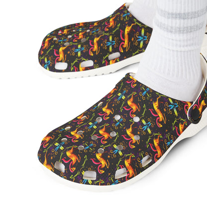 EVA Foam Rubber Shoes, (AOP), Aries, Zodiac v2, Pattern