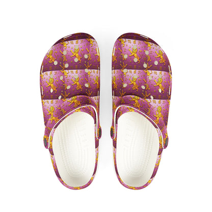 EVA Foam Rubber Shoes, (AOP), Leo, Zodiac v2, Pattern