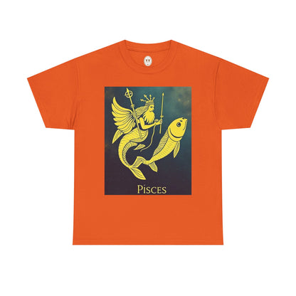 Unisex Heavy Cotton T-Shirt, Pisces Queen, Zodiac Design