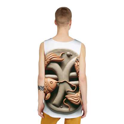 Men's Tank (AOP), Regular fit, Pisces Space Zodiac Sign