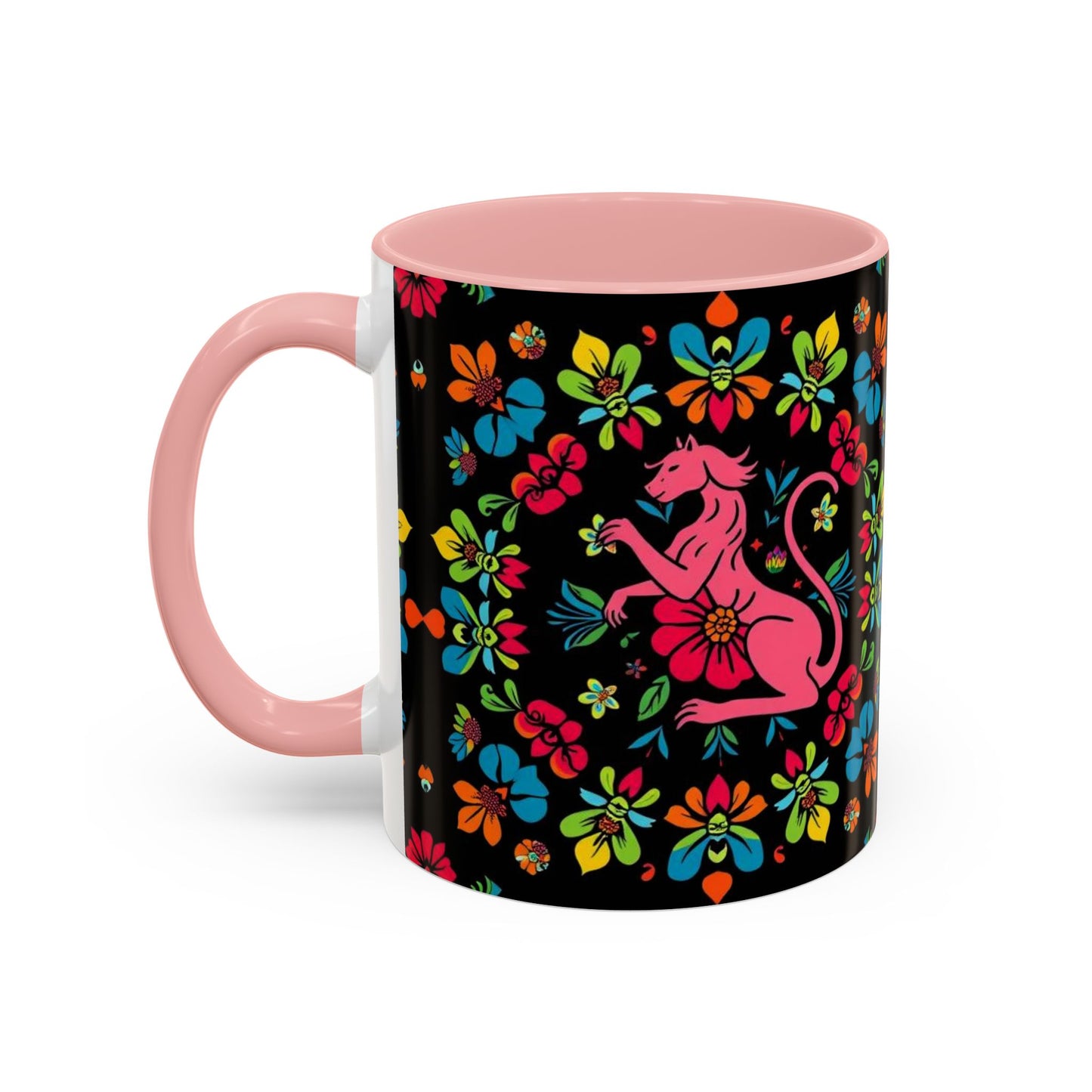 Accent Coffee Mug, Zodiac. Virgo, Flower Pattern, (11, 15oz)