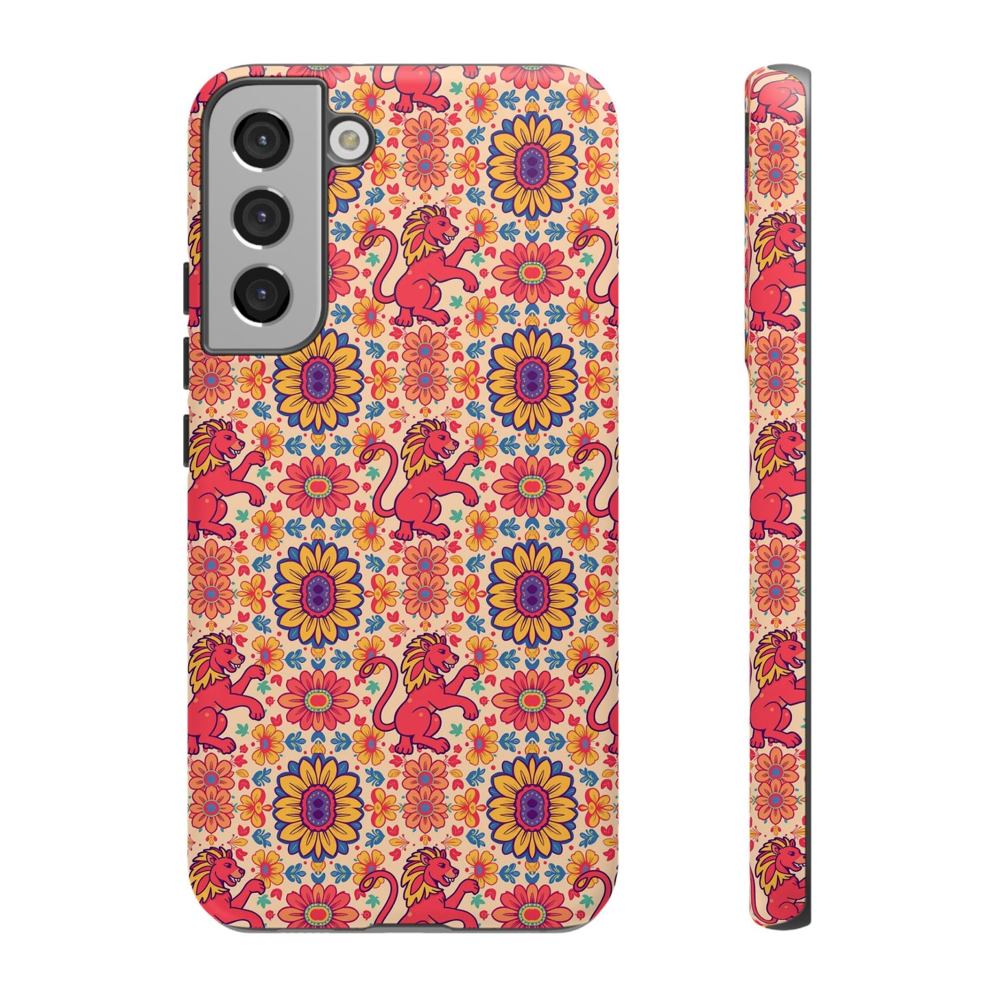 Tough Cases, Leo, Zodiac v1, Flower Pattern
