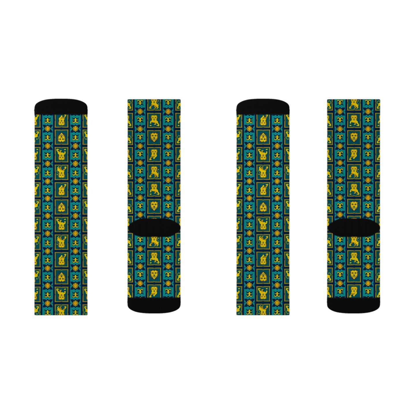 Sublimation Socks, Leo, Zodiac, Shapes Pattern