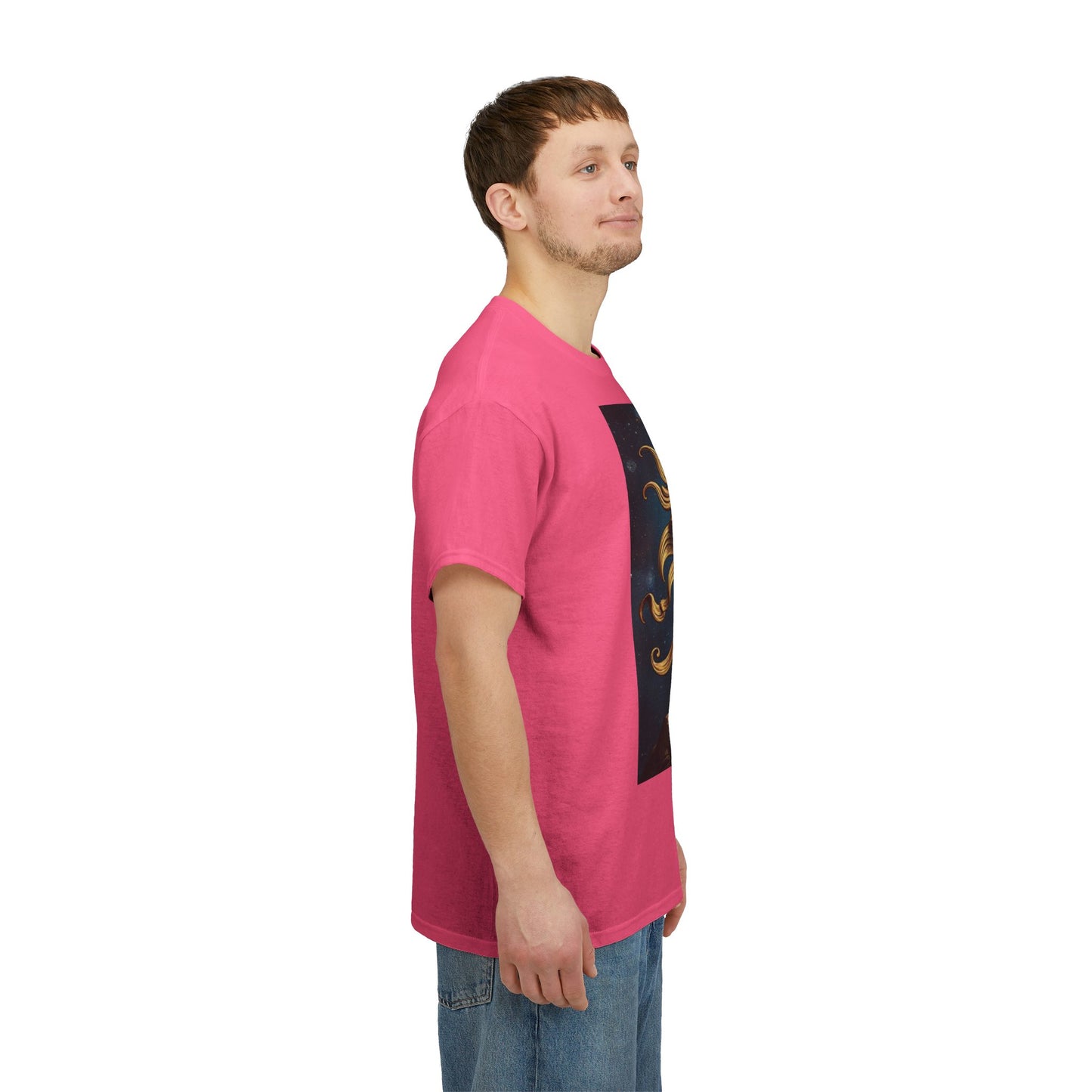 Unisex Heavy Cotton T-Shirt, Midnight Arrow v1, Sagittarius Zodiac Design