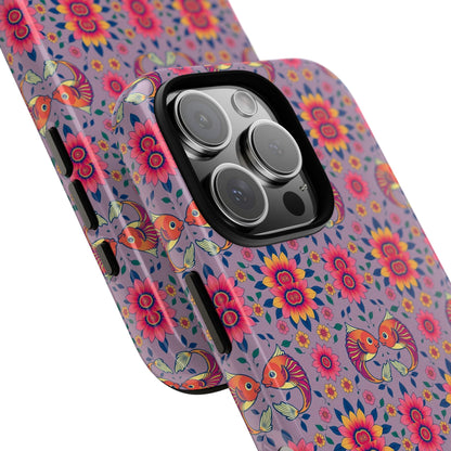 Tough Cases, Pisces, Zodiac v3, Flower Pattern