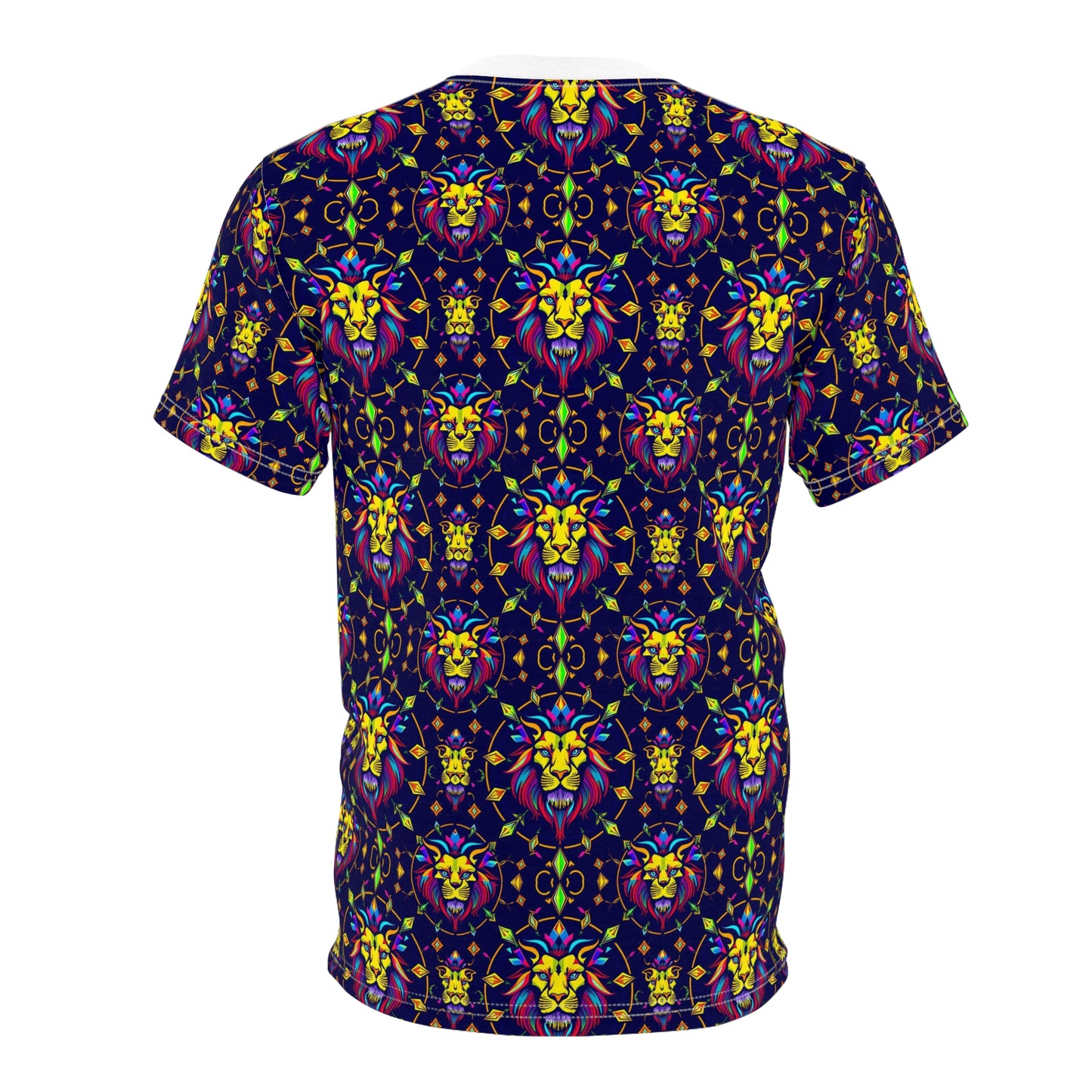 Unisex Cut & Sew T-Shirt, (AOP), Leo, Zodiac v1, Jewels Pattern