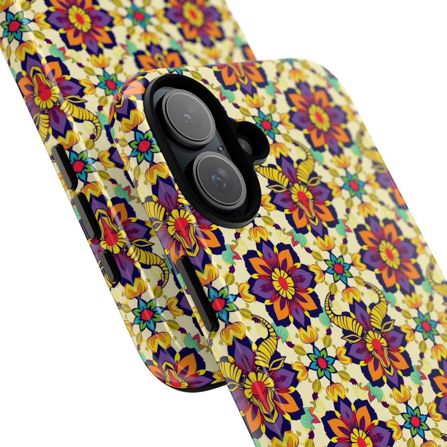 Tough Cases, Taurus, Zodiac v1, Flower Pattern