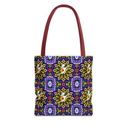 Tote Bag (AOP), Sagittarius, Zodiac v2, Flower Pattern