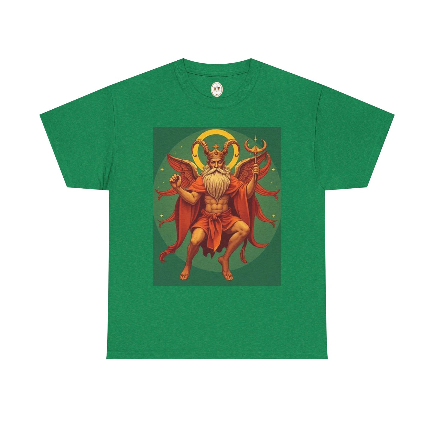 Unisex Heavy Cotton T-Shirt, Aries God 1v, Zodiac Design