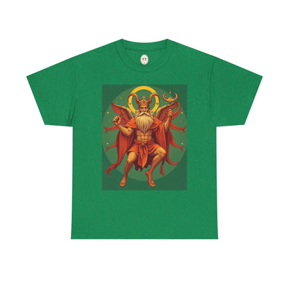 Unisex Heavy Cotton T-Shirt, Aries God 1v, Zodiac Design