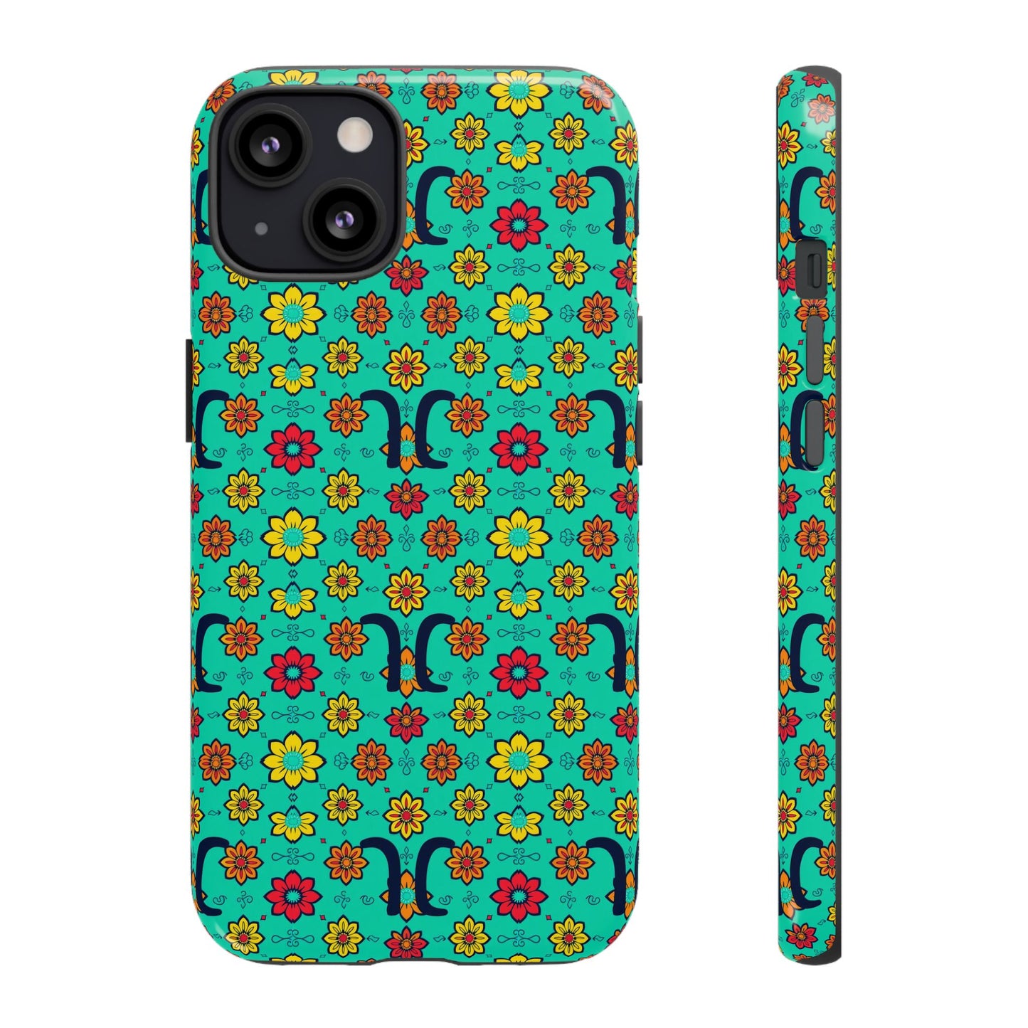 Tough Cases, Aquarius, Zodiac v2, Flower Pattern